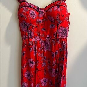 Red Floral Dress